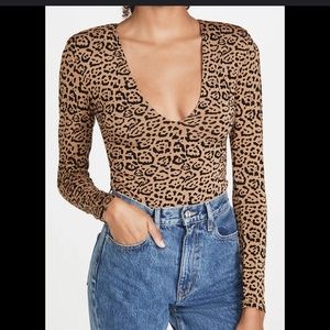 Good American Tan and Black Leopard Print Sleepwear